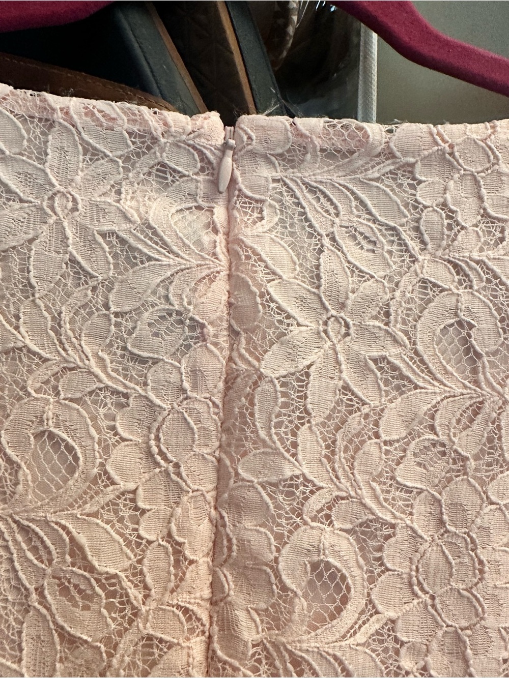 Beautiful ELLE blush pink lace dress in a feminine fit & flare silhouette. 🌸 - Picture 2 of 5